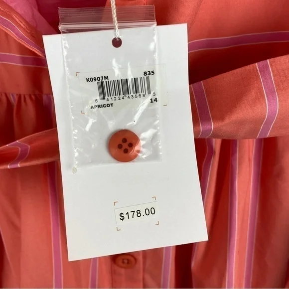 Gal Meets Glam Woman’s Midi Dress 14 Button Front Wide Strap Functioning Buttons - Picture 6 of 9